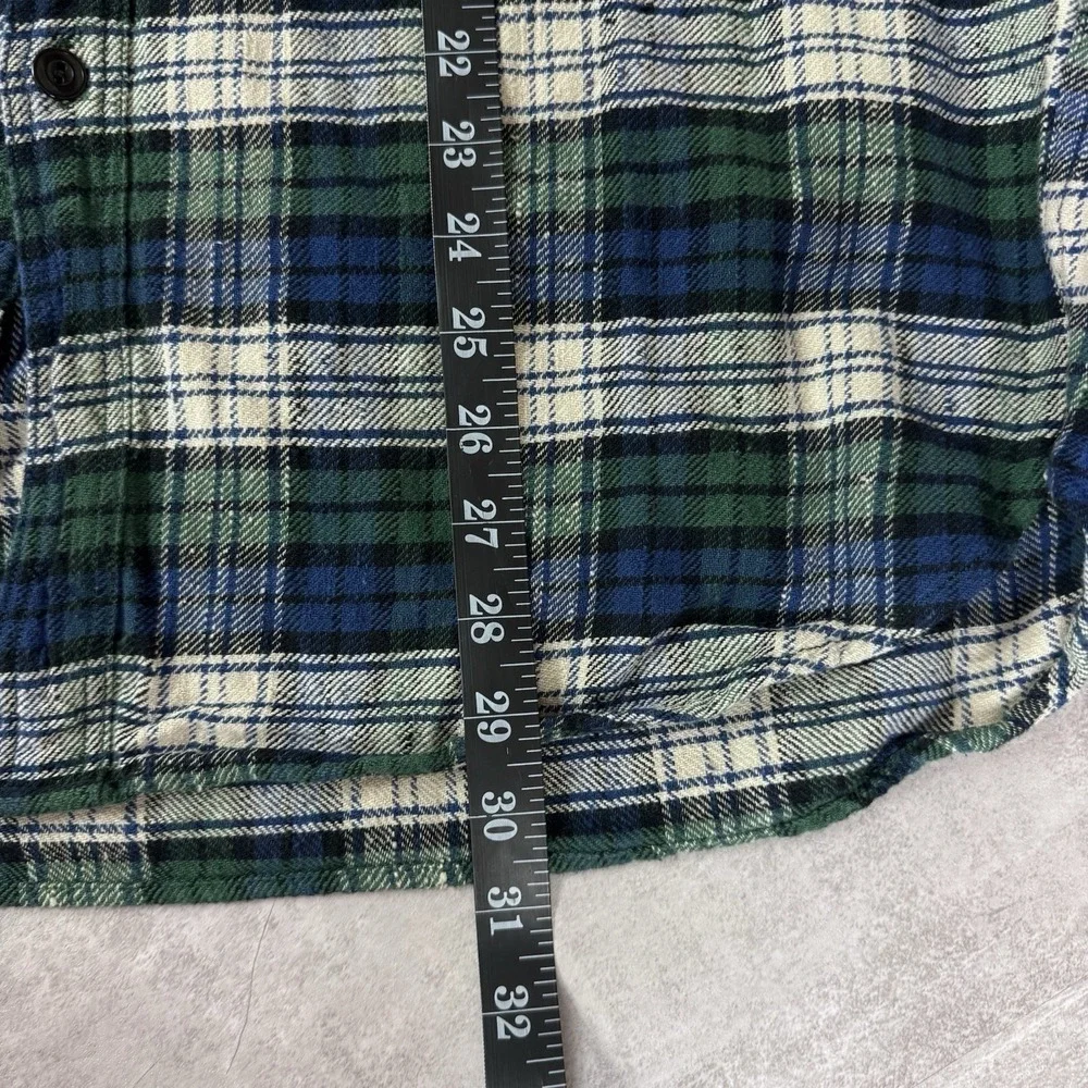 J.‎ Crew Mens B/D Plaid Flannel Pocket Shirt Slim Fit XL Fall Outdoor Blue